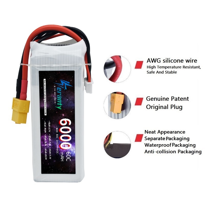 Akumulator Lipo 6000mAh 14.8V  – 4S Lipo Battery 14.8V 6000Mah recenzja i cena