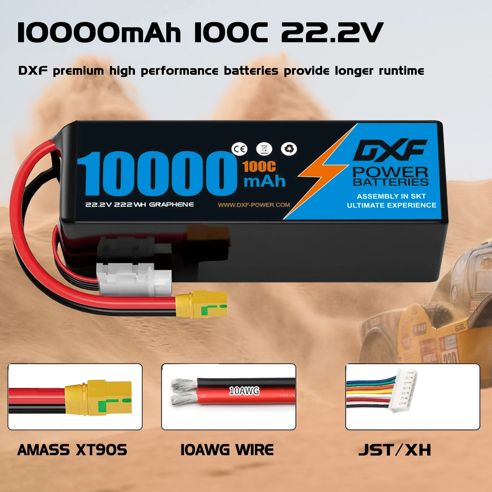 Akumulator Lipo DXF 6S 10000mA – 6S Lipo Battery 22.2V 5000Mah recenzja i cena