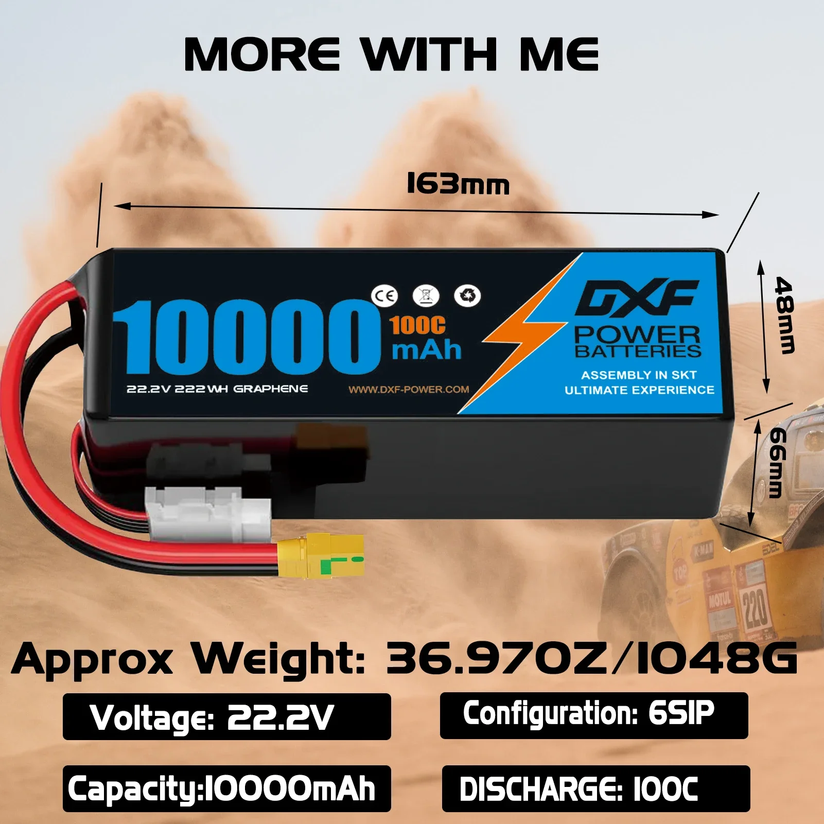 Akumulator Lipo DXF 6S 10000mA – 6S Lipo Battery 22.2V 5000Mah recenzja i cena